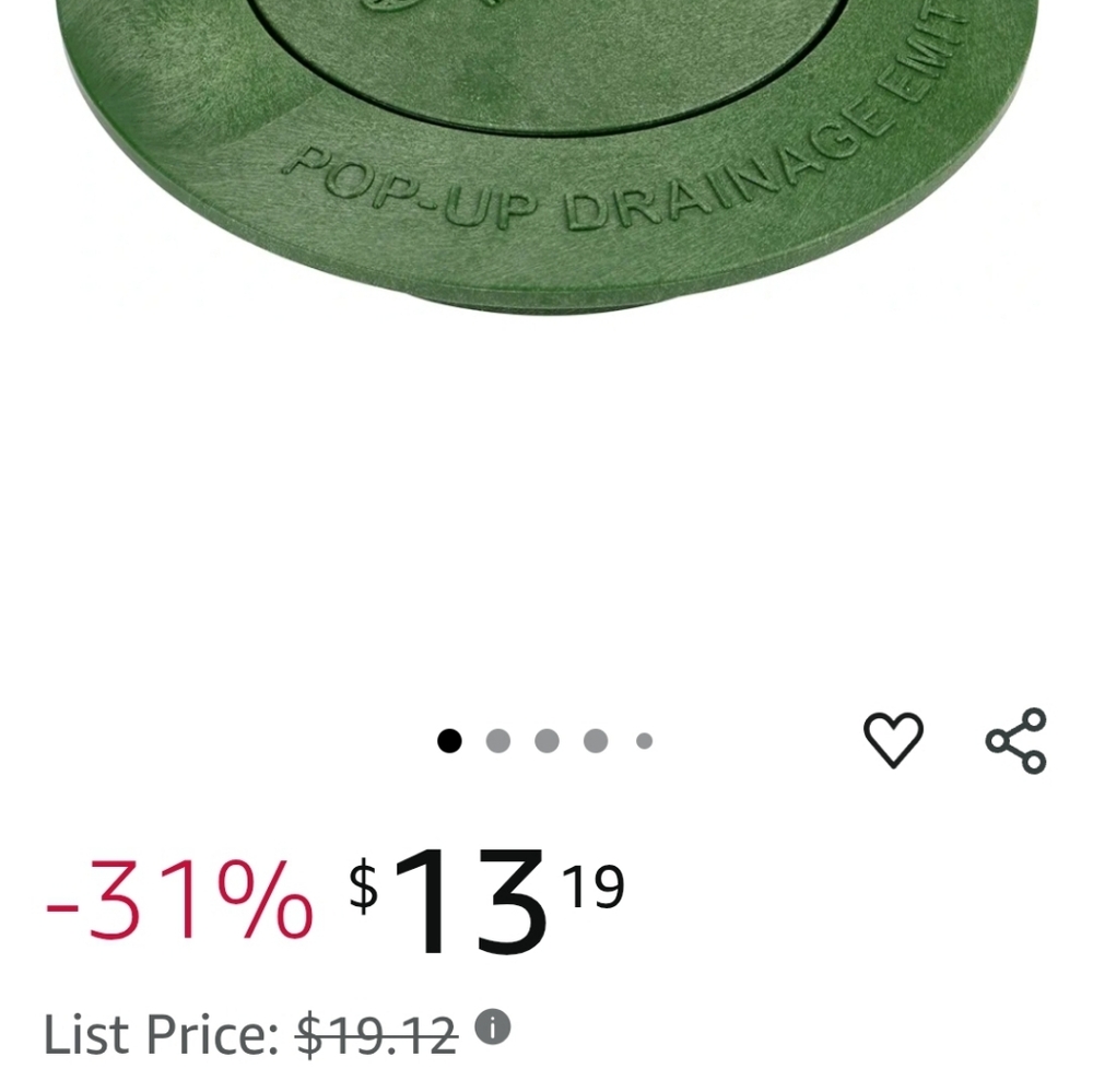NWT NDS Green Pop-Up Drainage Emitter - Picture 7 of 8